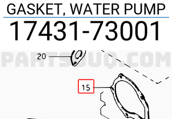 Suzuki 1743173001 GASKET, WATER PUMP