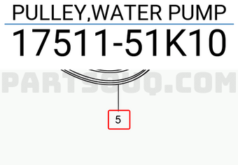 Suzuki 1751151K10 PULLEY,WATER PUMP