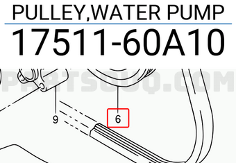 Suzuki 1751160A10 PULLEY,WATER PUMP