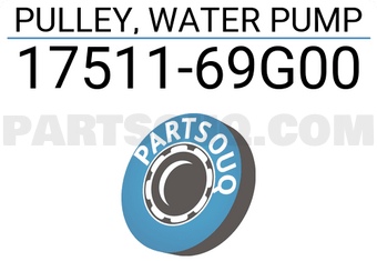 Suzuki 1751169G00 PULLEY, WATER PUMP