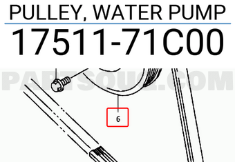 Suzuki 1751171C00 PULLEY, WATER PUMP