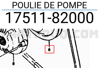 Suzuki 1751182000 POULIE DE POMPE