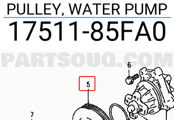Suzuki 1751185FA0 PULLEY, WATER PUMP