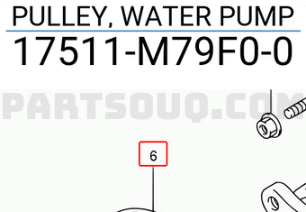 Suzuki 17511M79F00 PULLEY, WATER PUMP