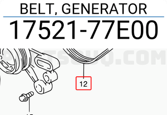 Suzuki 1752177E00 BELT, GENERATOR