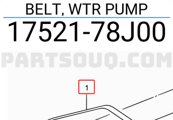 Suzuki 1752178J00 BELT, WTR PUMP