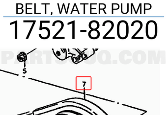 Suzuki 1752182020 BELT, WATER PUMP