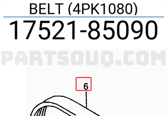 Suzuki 1752185090 BELT (4PK1080)