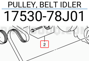 Suzuki 1753078J01 PULLEY, BELT IDLER