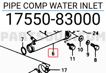 Suzuki 1755083000 PIPE COMP WATER INLET