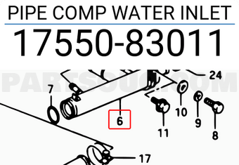 Suzuki 1755083011 PIPE COMP WATER INLET