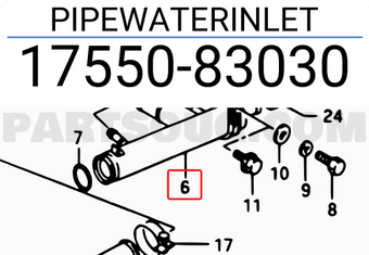 Suzuki 1755083030 PIPEWATERINLET
