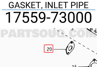 Suzuki 1755973000 GASKET, INLET PIPE