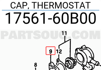 Suzuki 1756160B00 CAP, THERMOSTAT