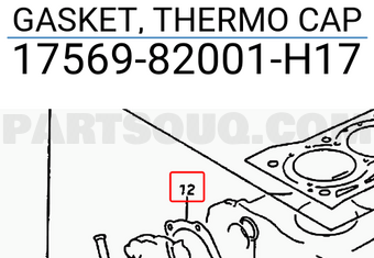 Suzuki 1756982001H17 GASKET, THERMO CAP