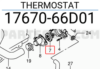 Suzuki 1767066D01 THERMOSTAT