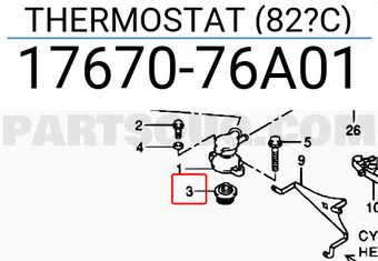 Suzuki 1767076A01 THERMOSTAT (82?C)
