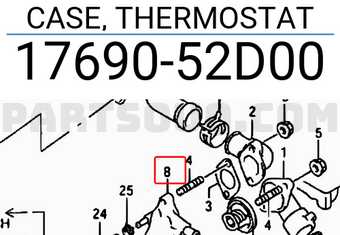 Suzuki 1769052D00 CASE, THERMOSTAT