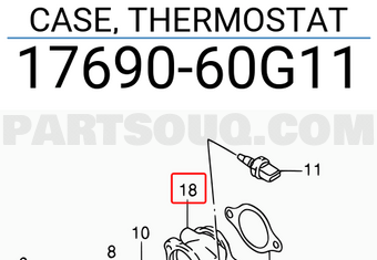 Suzuki 1769060G11 CASE, THERMOSTAT