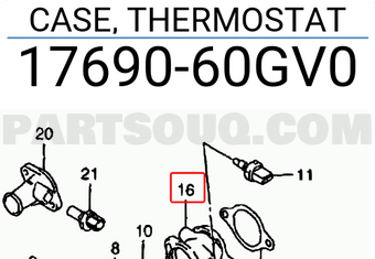 Suzuki 1769060GV0 CASE, THERMOSTAT