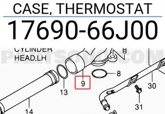 Suzuki 1769066J00 CASE, THERMOSTAT