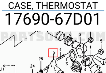 Suzuki 1769067D01 CASE, THERMOSTAT
