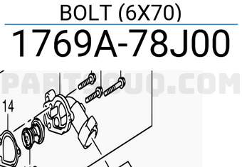 Suzuki 1769A78J00 BOLT (6X70)
