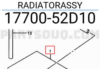 Suzuki 1770052D10 RADIATORASSY