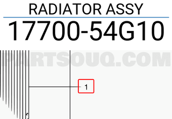 Suzuki 1770054G10 RADIATOR ASSY