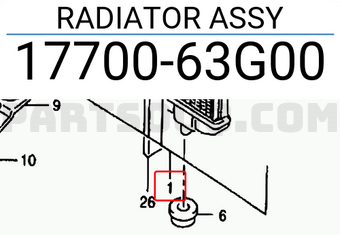 Suzuki 1770063G00 RADIATOR ASSY
