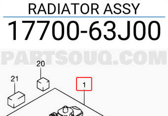 Suzuki 1770063J00 RADIATOR ASSY