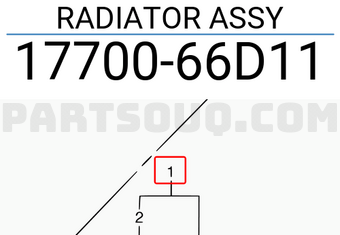 Suzuki 1770066D11 RADIATOR ASSY