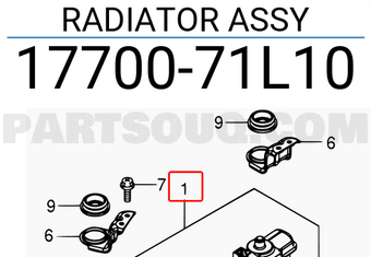 Suzuki 1770071L10 RADIATOR ASSY