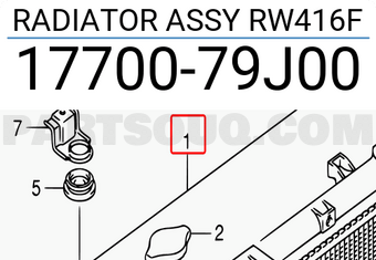 Suzuki 1770079J00 RADIATOR ASSY RW416F