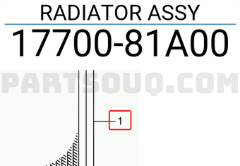 Suzuki 1770081A00 RADIATOR ASSY