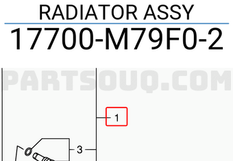 Suzuki 17700M79F02 RADIATOR ASSY