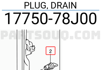 Suzuki 1775078J00 PLUG, DRAIN
