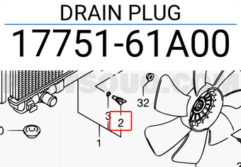 Suzuki 1775161A00 DRAIN PLUG