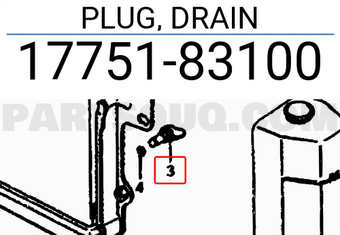 Suzuki 1775183100 PLUG, DRAIN