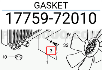 Suzuki 1775972010 GASKET