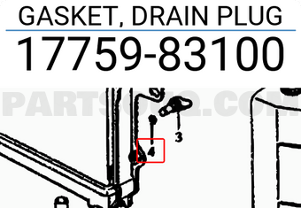 Suzuki 1775983100 GASKET, DRAIN PLUG