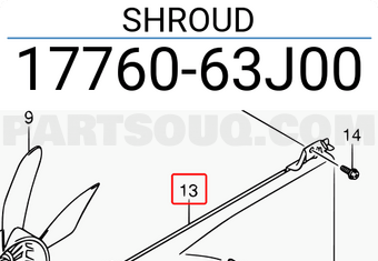 Suzuki 1776063J00 SHROUD
