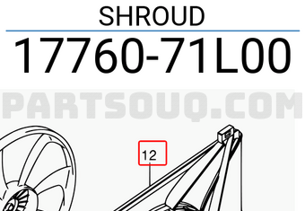 Suzuki 1776071L00 SHROUD