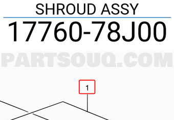 Suzuki 1776078J00 SHROUD ASSY