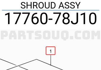 Suzuki 1776078J10 SHROUD ASSY