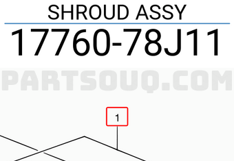 Suzuki 1776078J11 SHROUD ASSY