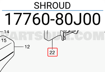 Suzuki 1776080J00 SHROUD