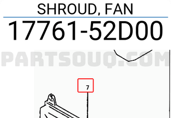 Suzuki 1776152D00 SHROUD, FAN