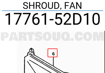 Suzuki 1776152D10 SHROUD, FAN