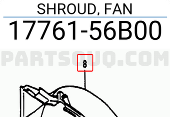 Suzuki 1776156B00 SHROUD, FAN
